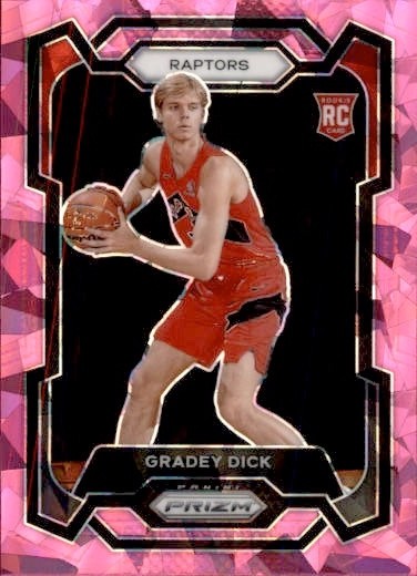 2023-24 Panini Prizm Gradey Dick Pink Cracked Ice Rookie (RC) #134