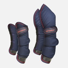 Whitaker Rastrick Reflective Padded Travel Boots Navy/Red Set of 4 Front & Hind