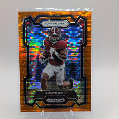 Panini 2024 Prizm Draft Picks Jahmyr Gibbs #44 Orange Pulsar Prizm /49 Alabama