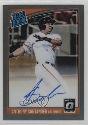 2018 Panini Donruss Optic Black Prizm 15/25 Anthony Santander Auto RC 10yu