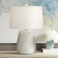 360 Lighting Clastic 23" Handcrafted Modern Ceramic Table Lamp