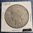1935-S Peace Dollar Silver $1 Coin San Francisco Circulated - last year issue