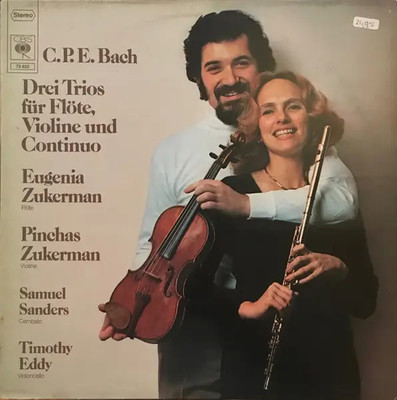 LP C. P. E. Bach Drei Trios Für Flöte, Violine Und Continuo NEAR MINT CBS