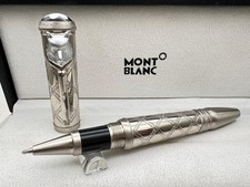 RARE Montblanc Writers Edition Homage to Rudyard Kipling Silver Roller Ball Pen