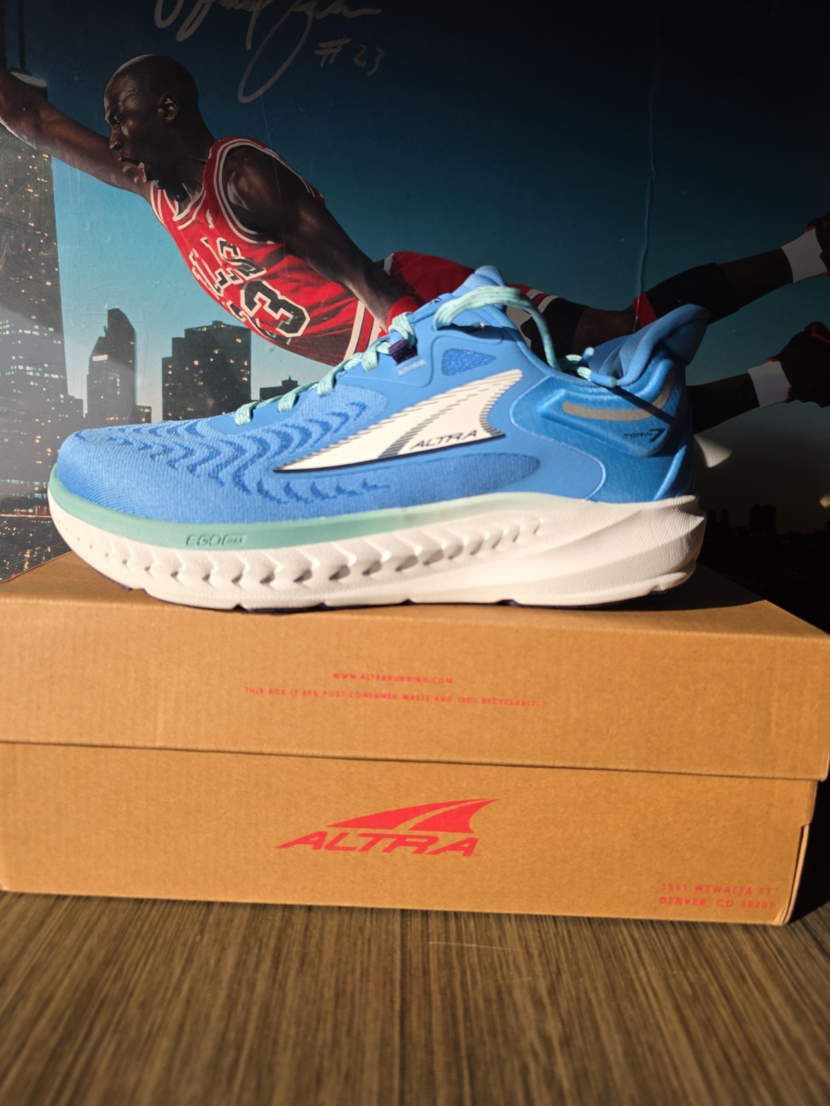 Zapatos de entrenamiento Altra Torin 7 para mujer azules para correr en carretera EE. UU. 8 anchos
