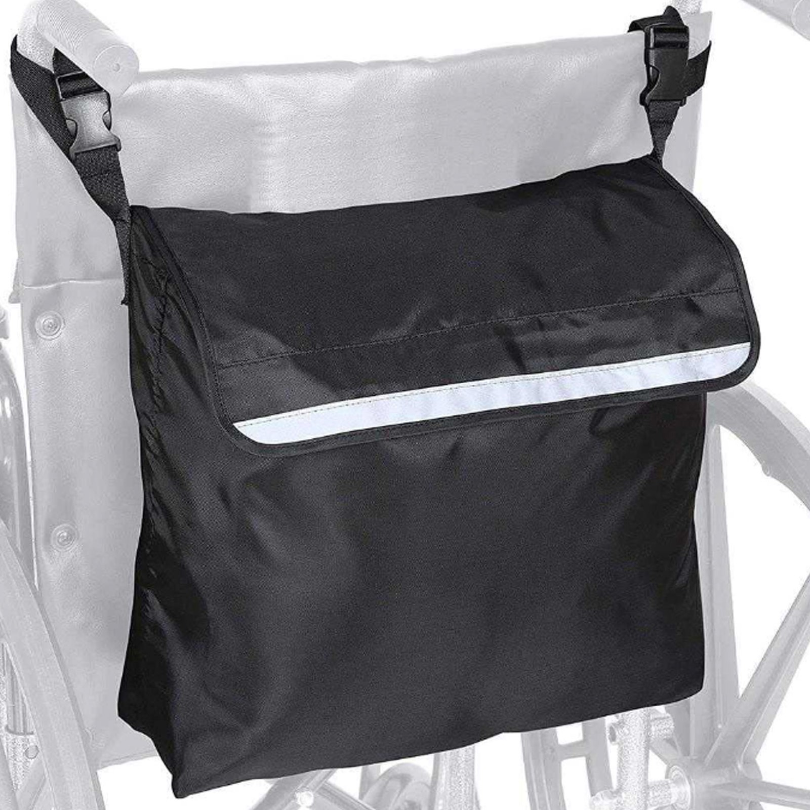 Wheelchair Bag Adjustable Shoulder Strap Waterproof Large Capacity Storage Wheel