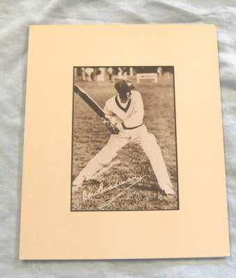 #1.   DON BRADMAN RECENT  POSTCARD IN 195mm by 235mm CREAM MOUNT