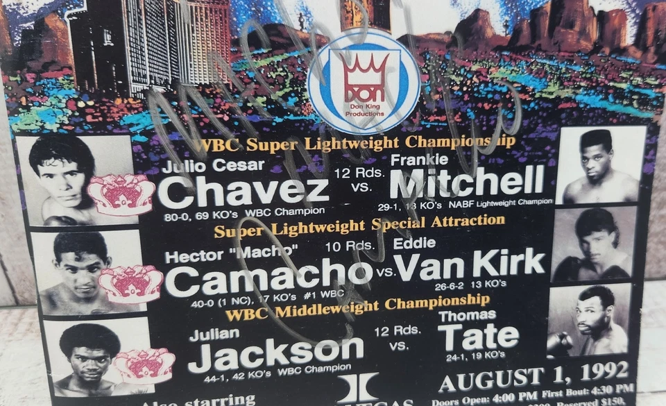 Triple Crown Showdown Boxing Program  Hector Camacho Autographed  Signed 1992 - Image 2 of 4