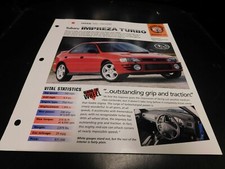 1992+ Subaru Impreza Turbo Spec Sheet Brochure Photo Poster