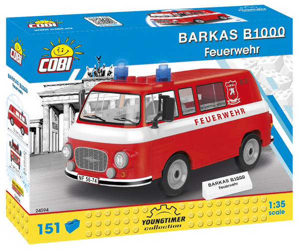 Cobi Barkas B1000 Feuerwehr 1:35 151 Teile - 24594 NEU & OVP Gratis Versand-image