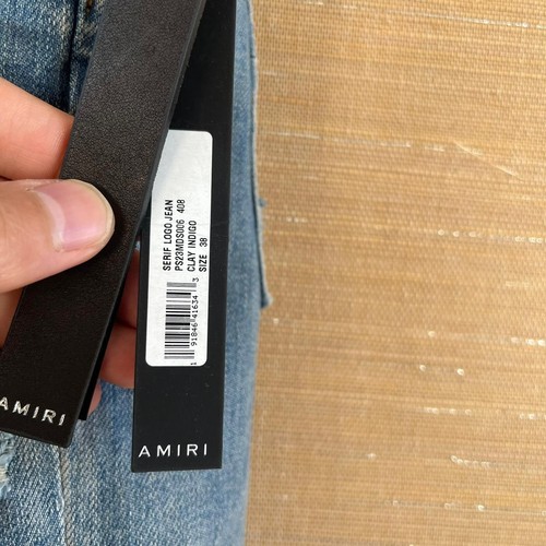 Amiri , Serif Logo Jeans in Clay Indigo , BNWT 38 US - Picture 18 of 18