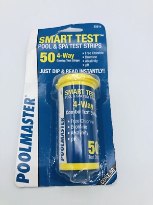 Poolmaster 22211 Smart Test 4Way Swimming Pool and Spa Water Chemical Test Strip