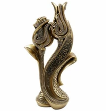 Islamic Home Table Decor Ramadan Eid Gift Islamic Lale Gul Tulip & Rose - Gold