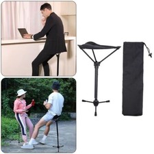 Outdoor Folding Walking Stick Tripod Stool Portable Tripod Stool Folding Chair