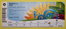 FIFA World Cup 2014 Match 56 Belgium USA Ticket with Team Names