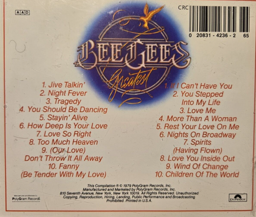 Bee Gees : Greatest Hits 2 Disc Set - Audio CD - Picture 2 of 2