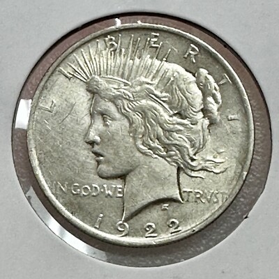 Peace Dollar 1922 P 90% Silver Double Die Obverse $1 Coin | eBay
