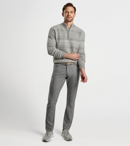 Pantalone uomo Peter Millar Excursist Flex Alpine 5 tasche grigio nichel TG.36 $295 - Foto 5 di 11