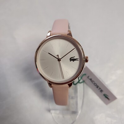 Lacoste Ladies 2001101 Watch Rose gold with Pink Leather Strap New - Main Image