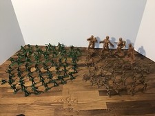 Greenbrier 105 Piece Military Figures 2  Green  Tan Army Men Includes 4 4  Men