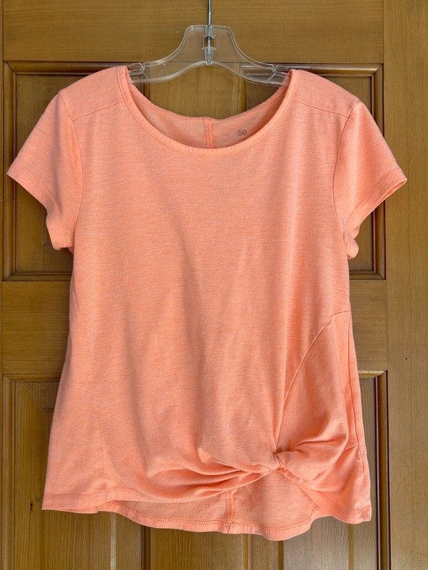Girls' SO Active Large 10/12 Orange Short Sleeve Shirt