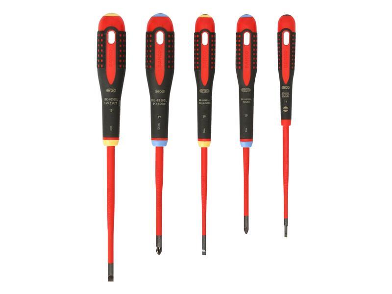 Bahco BE-9882SL Ergonomici™ Sottile Isolati VDE Screwdriver Set, 5 Pezzi