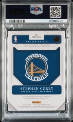 STEPHEN CURRY PSA AUTHENTIC 2021 NATIONAL TREASURES NBA