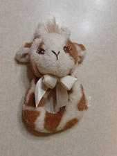 Bearington Baby Ring Rattle Plush Giraffe