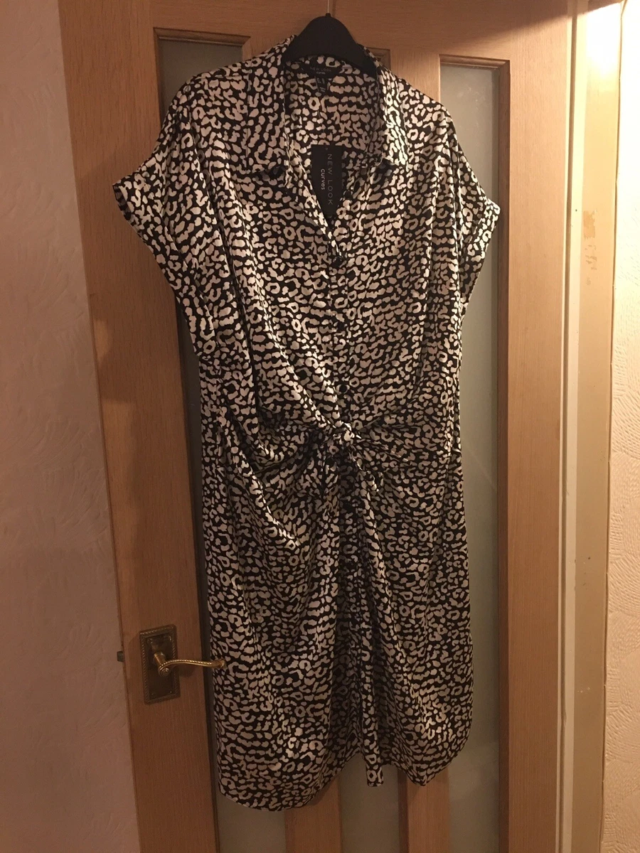 New look leopard shirt cheap dress