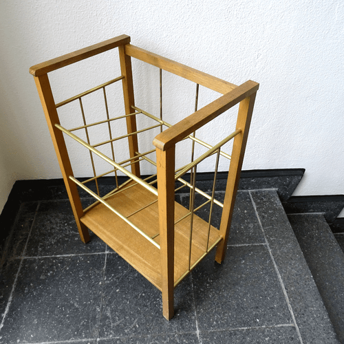 BAUHAUS Holz Regal, Zeitschriften, Akten, Magazine Rack, Germany 🔴Art Deco 1930 - 第 7/12 張圖片