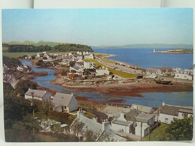 Vintage Postkarte Kyleakin Isle of Skye schöne detaillierte Draufsicht 1970er