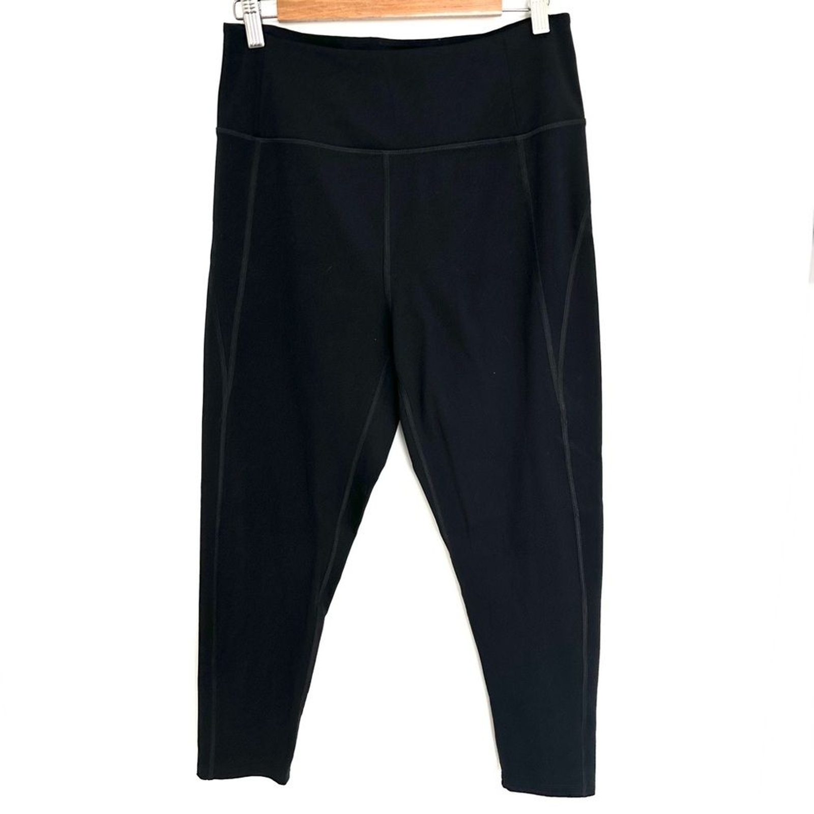 Girlfriend Collective High-Rise Cropped Workout Leggings, Black, XL