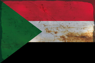 Blechschild 18x12 Sudan Flag of Sudan Rost Wand Deko Bar Kneipe Sammler Geschenk