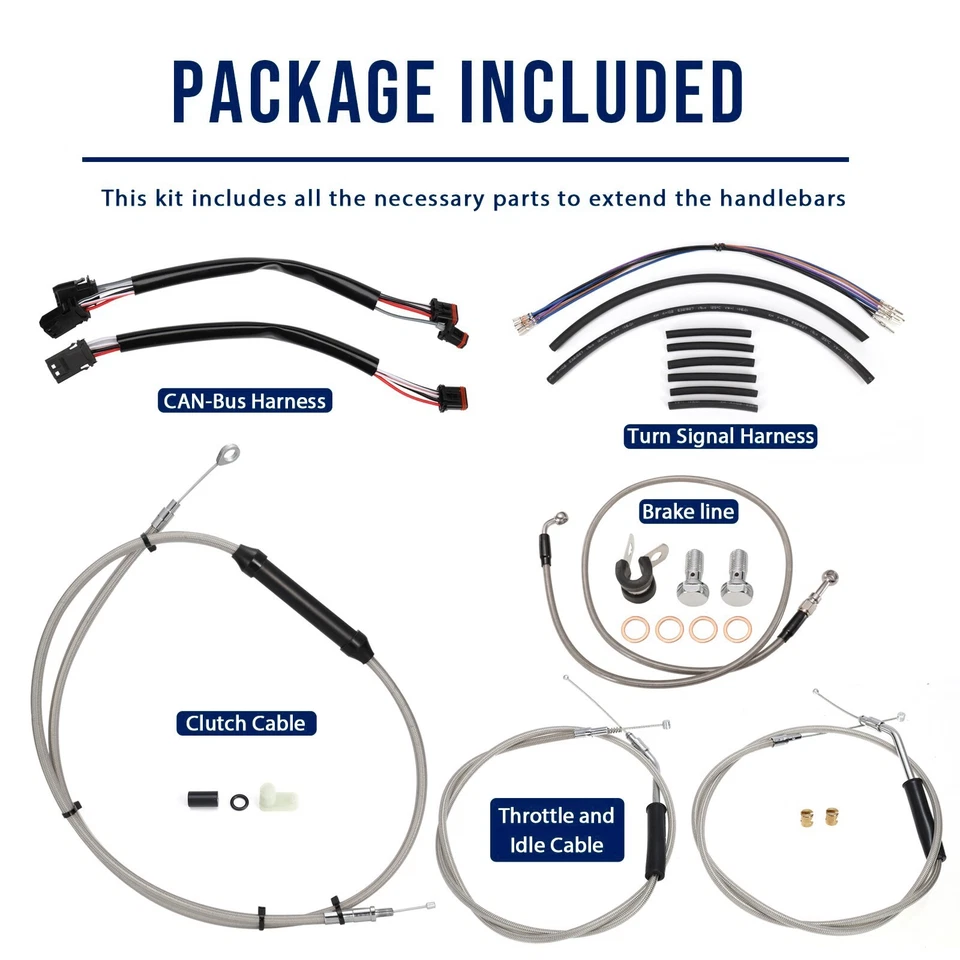 Clutch Brake Cable for 12-17 Harley Dyna Wide Glide Street Bob NO ABS 14" Bar - Image 2 of 4