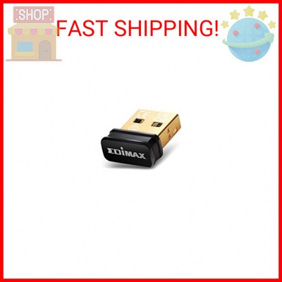 Edimax Wi-Fi 4 802.11n Adapter for PC N150 Nano USB Adapter, 150Mbps, Smallest W