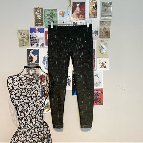 WAIST RIBBED JACQUARD NEON LEGGINGS | eBay