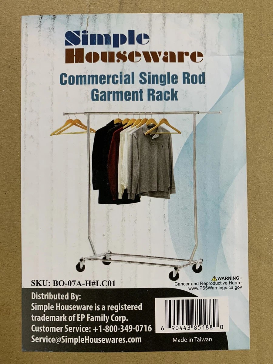 Simple Houseware Supreme Commercial Grade Clothing Garment Rack, Chrome