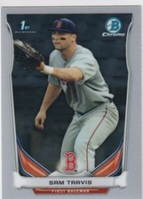 2014 BOWMAN CHROME REFRACTORS 1ST RC SAM TRAVIS BOSTON RED SOX FIRST S3281