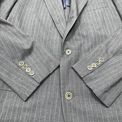 Brooks Brothers 【MADE IN USA】スーツ 40R Brooks Brothers Suit Blazer Mens 40R Gray Pinstripe 3 Button