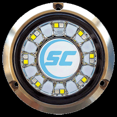 Shadow-Caster Blau/Weiß Farbwechselnder Unterwasserlicht 16 LEDs Bronze Boot