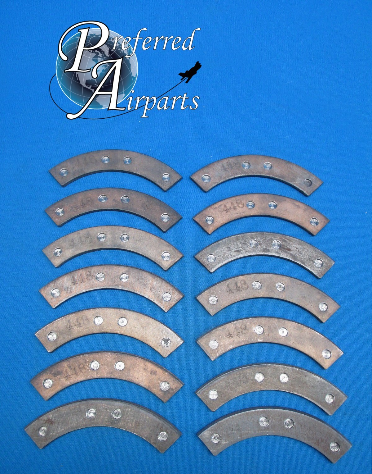 1 Lot 14 of NOS Ward Aero Brake Linings Pads P/N: 448 Alt 066-01500 (14132)