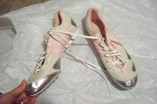 womens adidas tech star cosmos white pink  silver mesh track shoes size 11