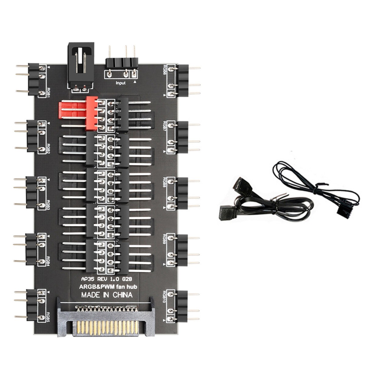 Hub ARGB 5V 3Pin Da 1 A 11 Porte | Per Ventole PC Con Alimentazione SATA - Foto 13