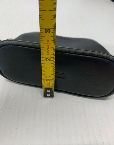 Vintage Coach kleine Kosmetiktasche Leder Reißverschluss schwarz KOSTENLOSER VERSAND - Bild 3 von 9
