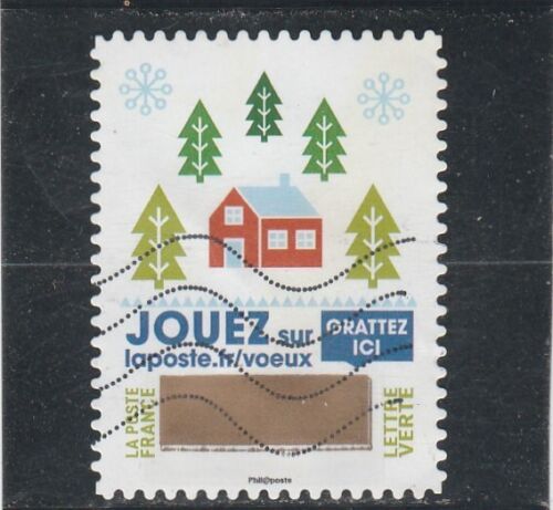 L6789 FRANCE timbre AUTOADHESIF N° 1642 de 2018 " Maison et Sapins " oblitéré - Zdjęcie 1 z 1