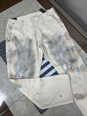 Abercrombie & Fitch Kennan Painter Pants / Jeans Mens 33x32 Splatter - New