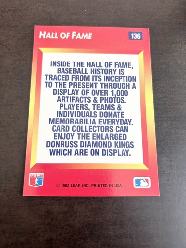 ⚾️1992 Leaf Hall Of Fame Donruss Triple Play #136 C123 - Picture 4 of 12