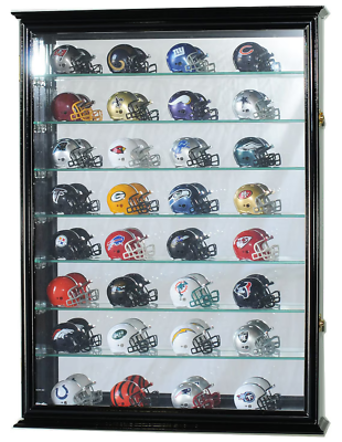 Pocket Pro Mini Helmet Display Case 48+ Football Mirrored Black