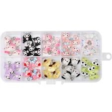 60 pcs Sanrio Character Resin Charms for Jewelry Making with Box