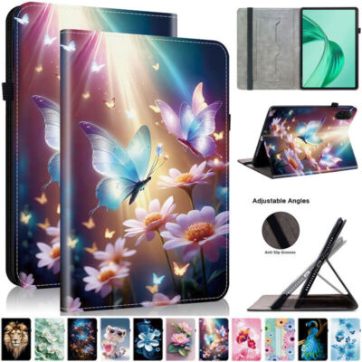 Butterfly Flower Tiger Lion Card Slot Tablet Case For Huawei Honor Pad X9 X8a 9